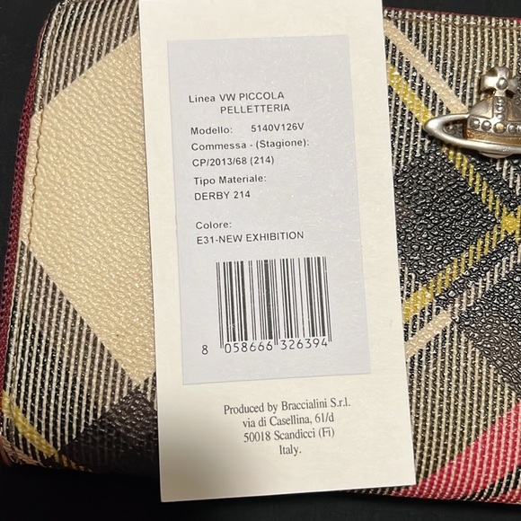 SOLD✨Vivienne Westwood✨ Red Tartan Orb Zippy Wallet EUC - Picture 16 of 17